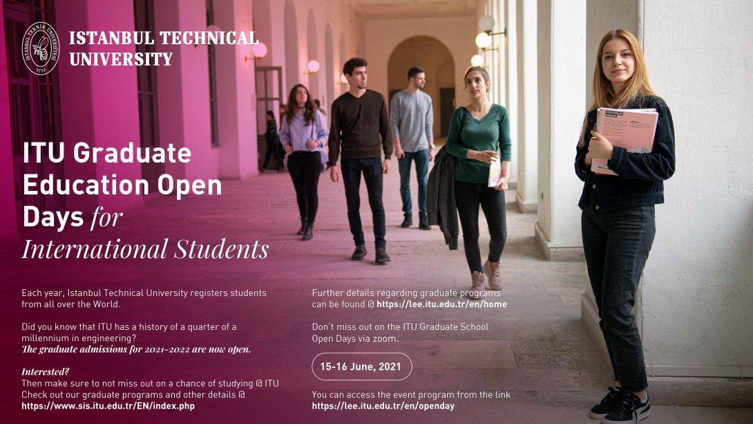 Graduate School Programs Open-Day For International Students- ISTANBUL TECHNICAL UNİVERSİTY